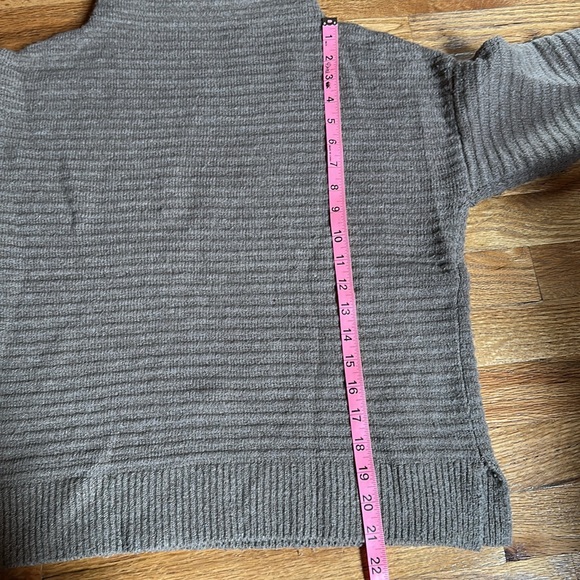 Madewell Cozy Textured Sweater Mock Neck Brown Turtleneck Boxy XS - Picture 5 of 6